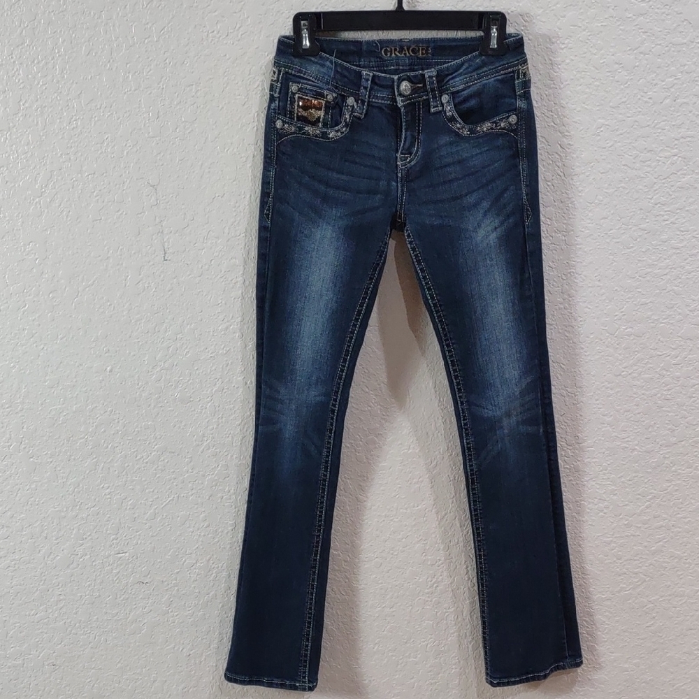 Grace Women's Blue Jeans - Picture 3 of 17